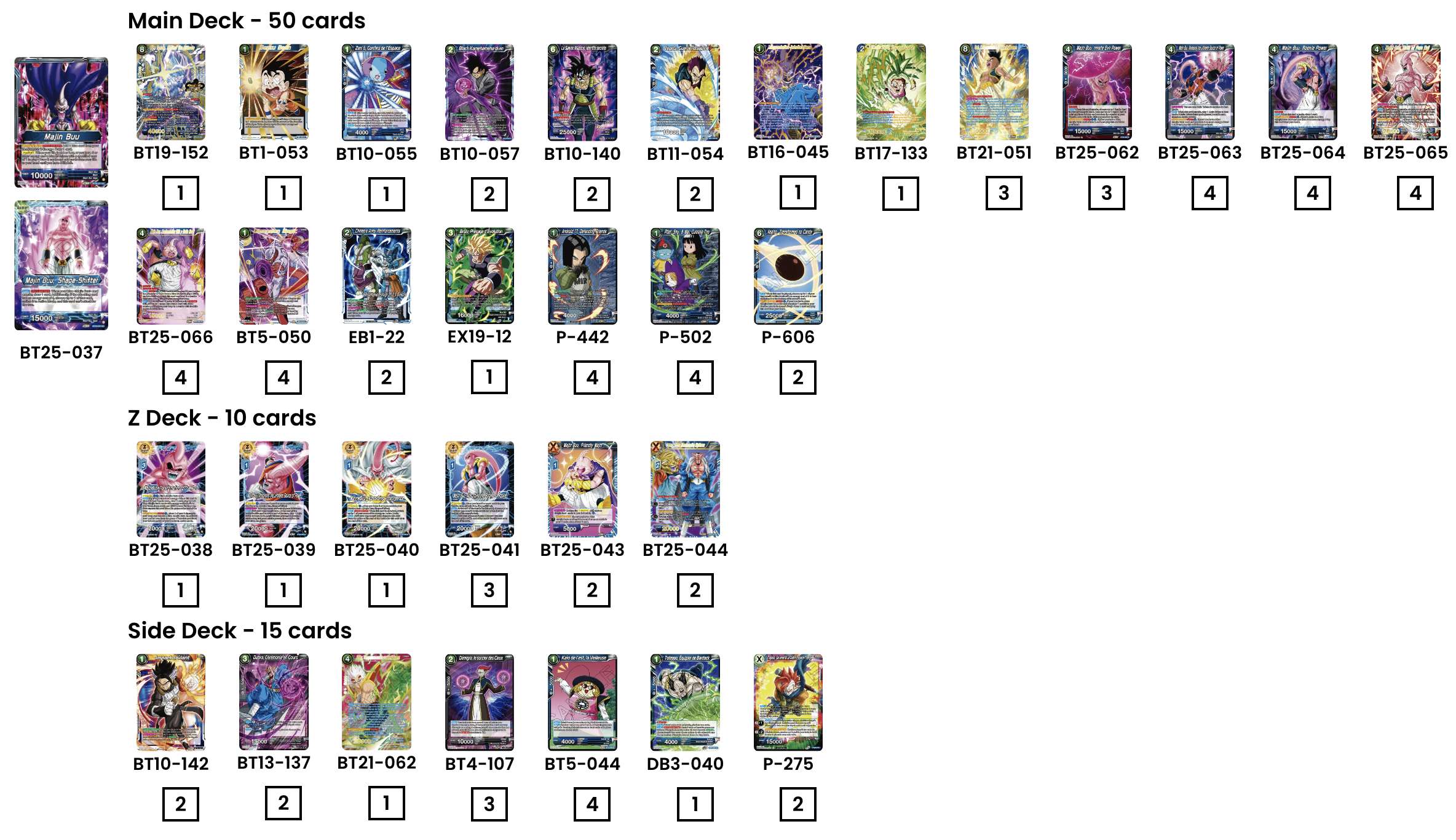 Decklist de Dillon Warren