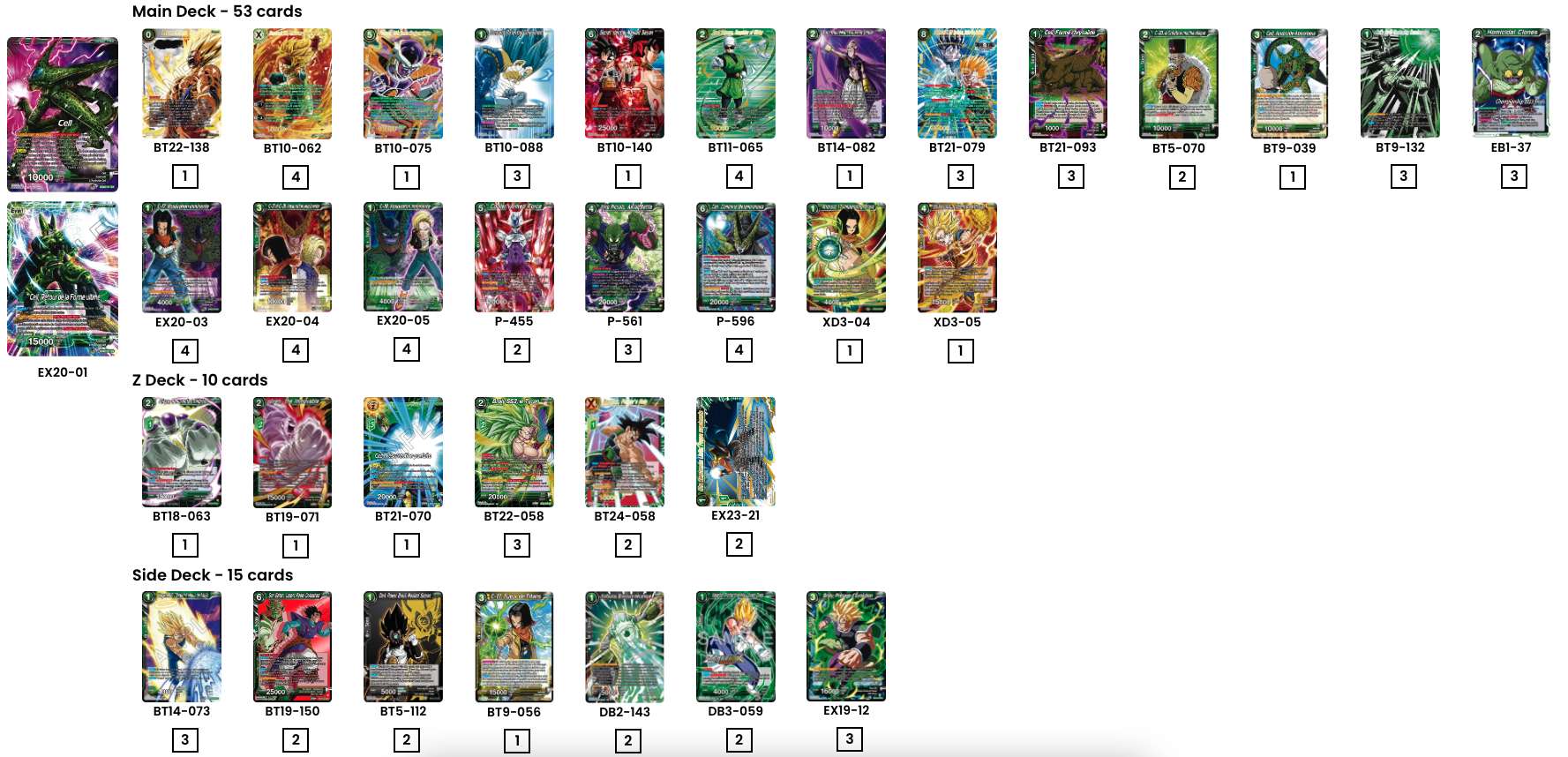 Decklist de Andrew Klinger