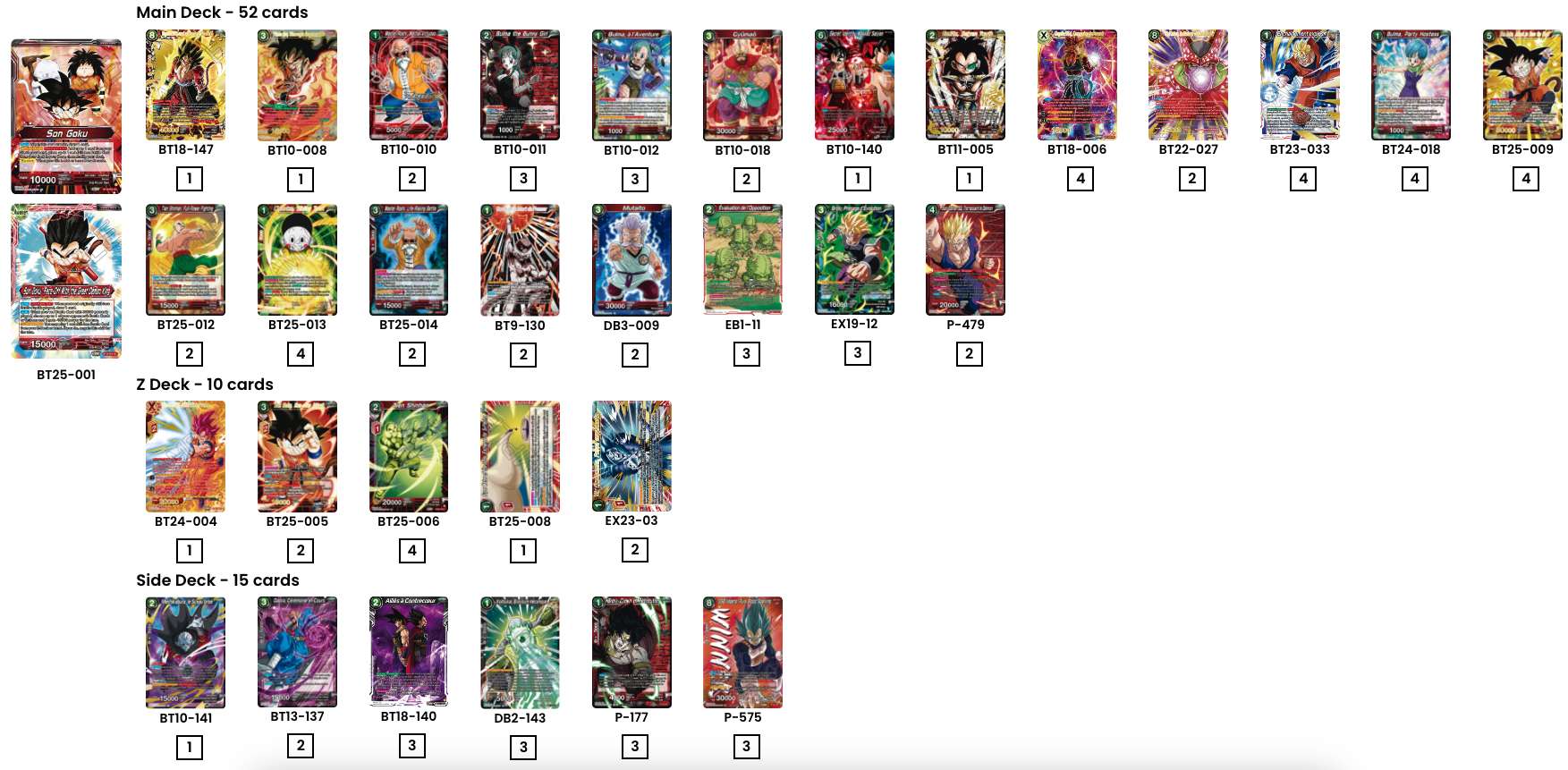 Decklist de Nicolas Sirvente