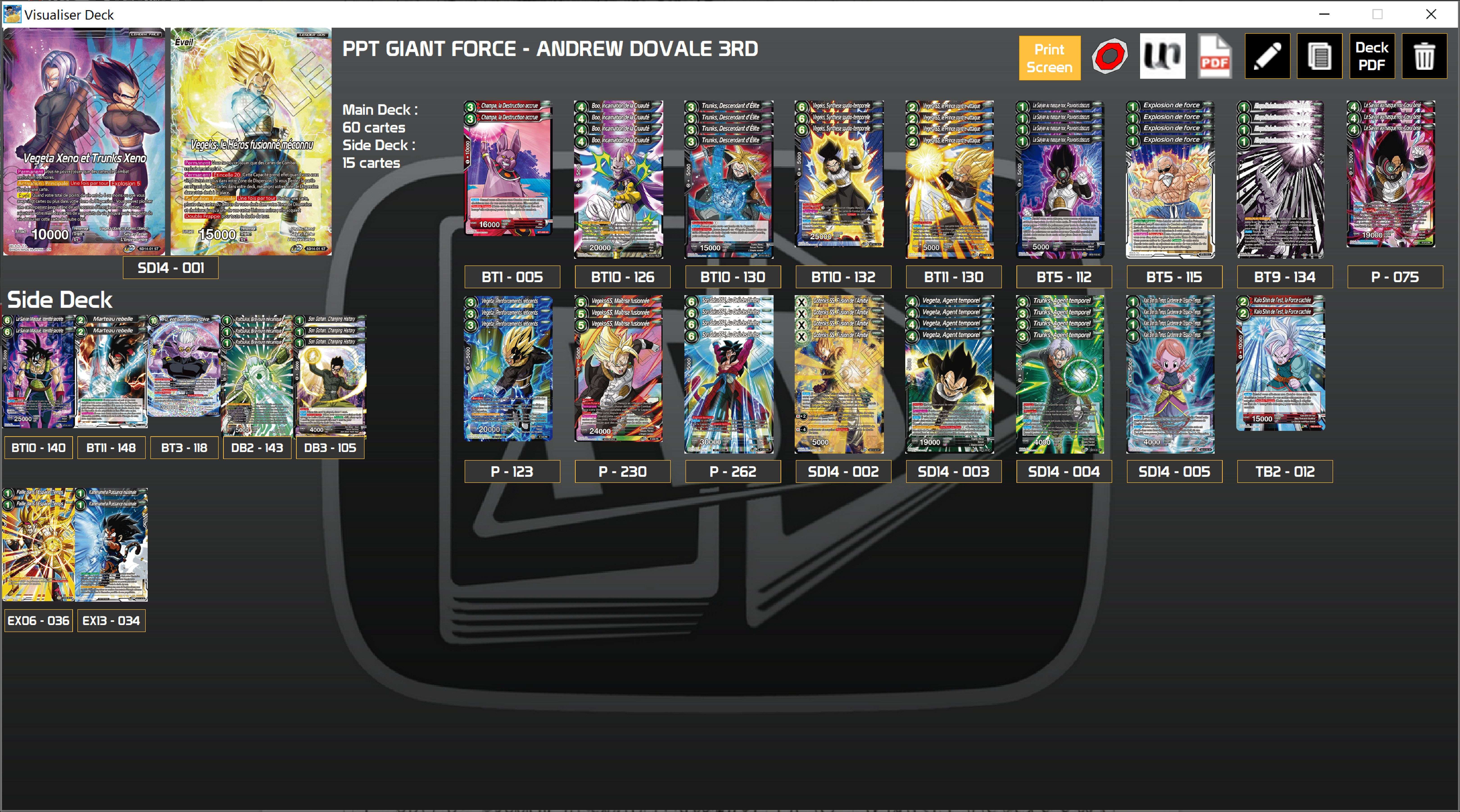 Decklist de Andrew Dovale