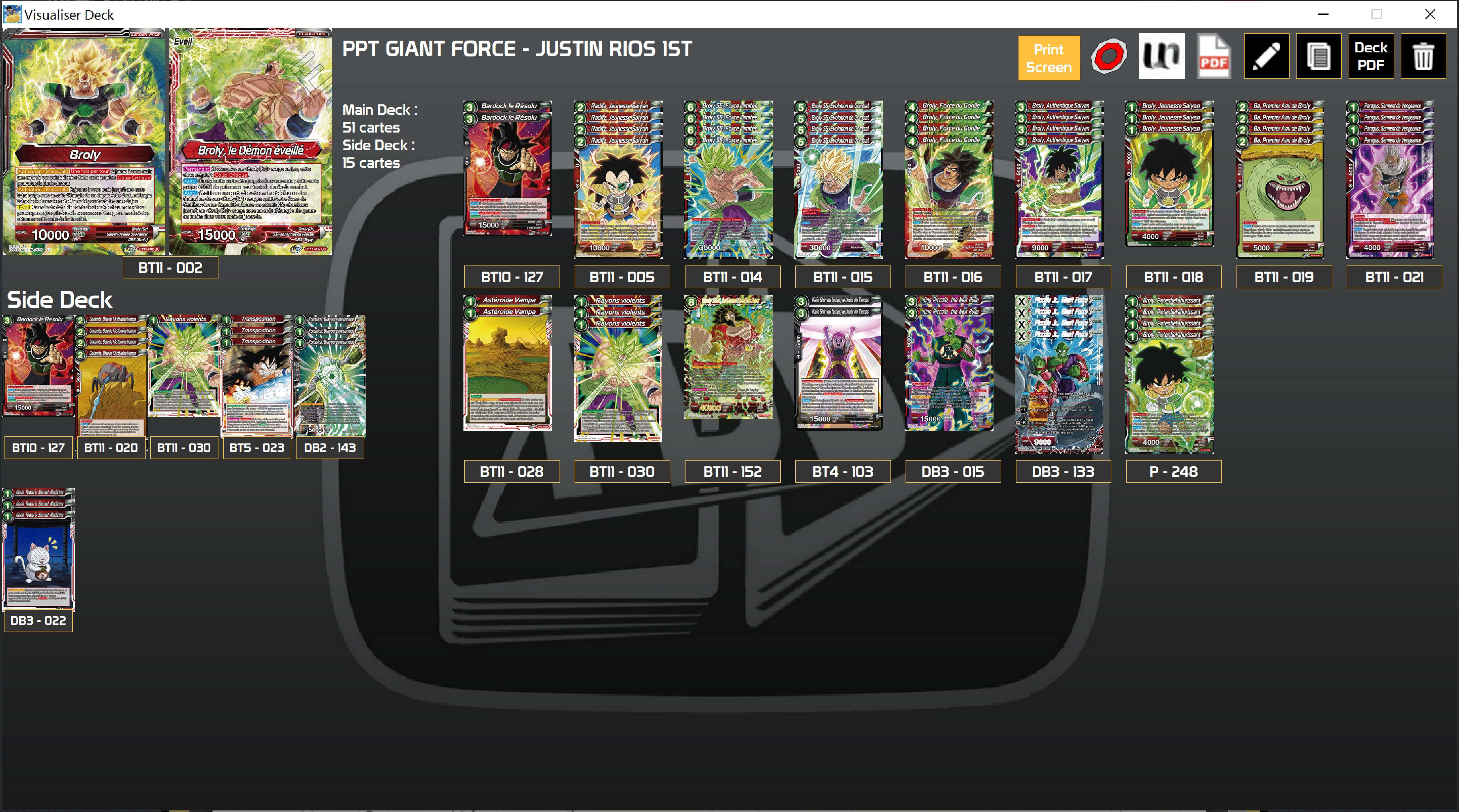 Decklist de Justin Rios