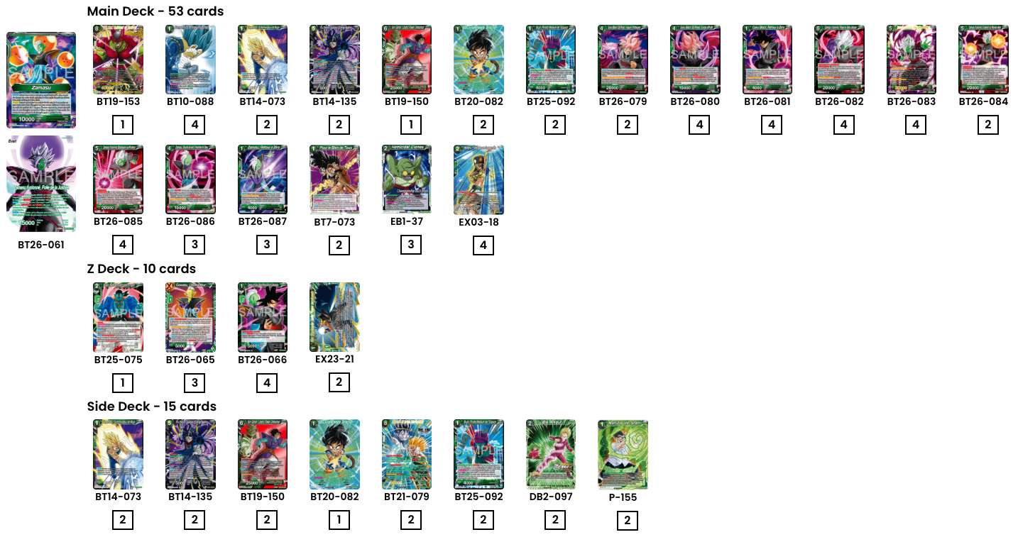 Decklist de Timothy Hain