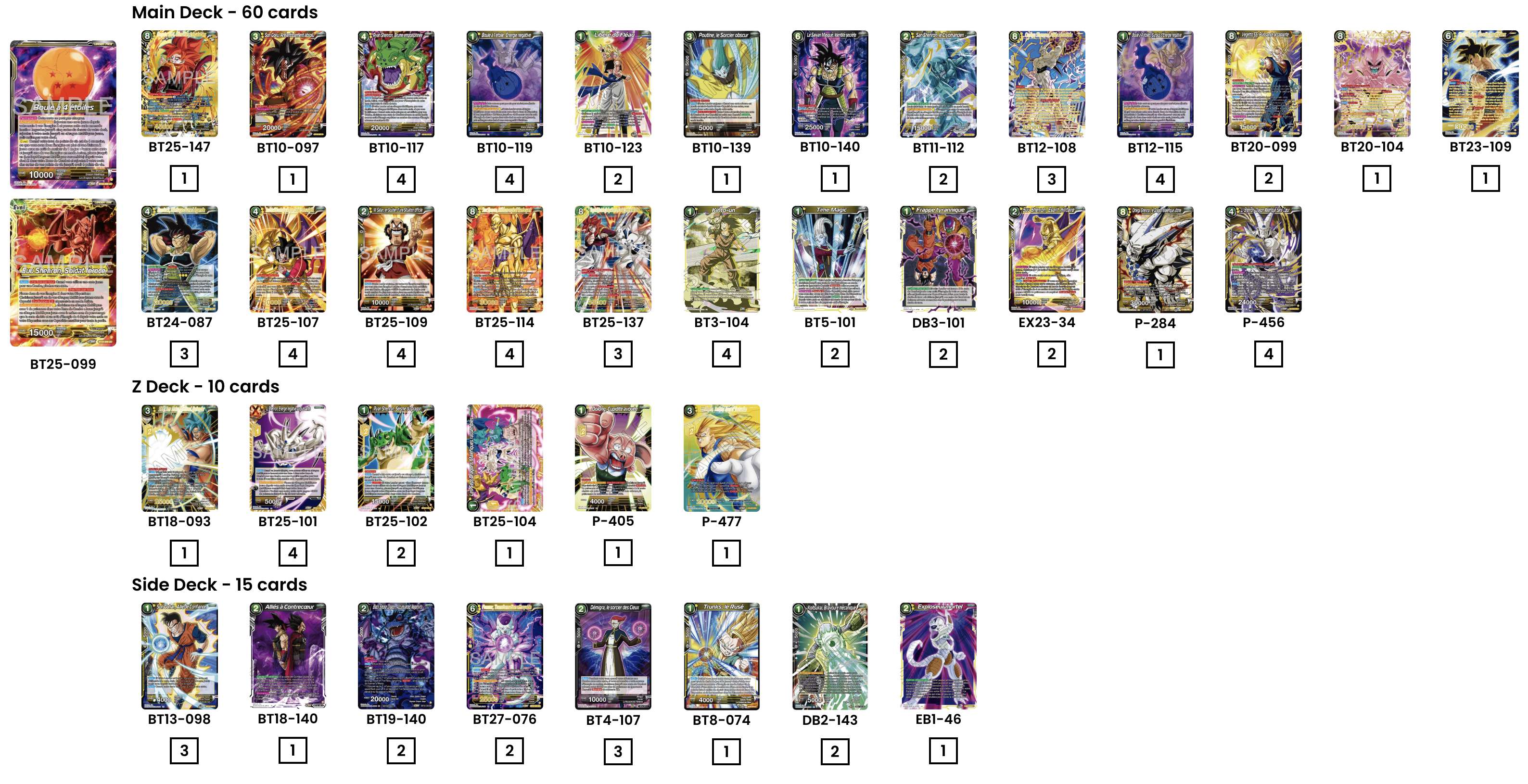 Decklist de Peter Dance