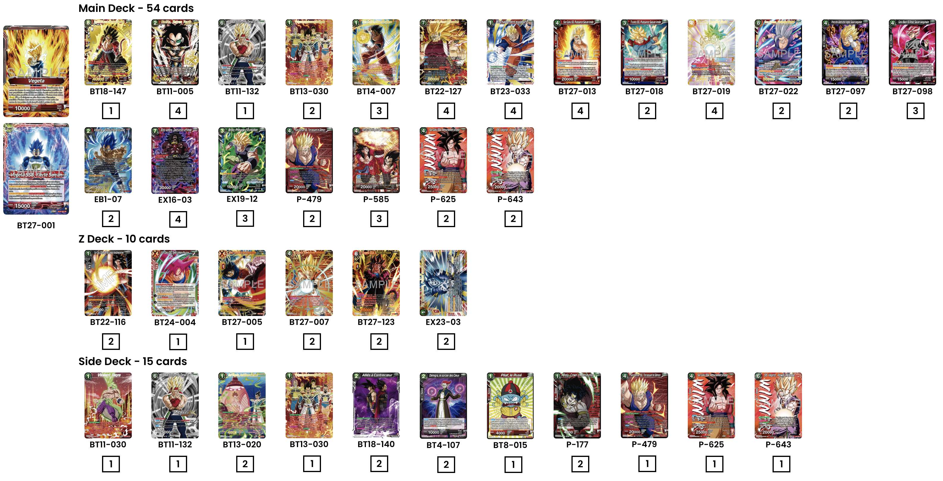 Decklist de Bradley Jones