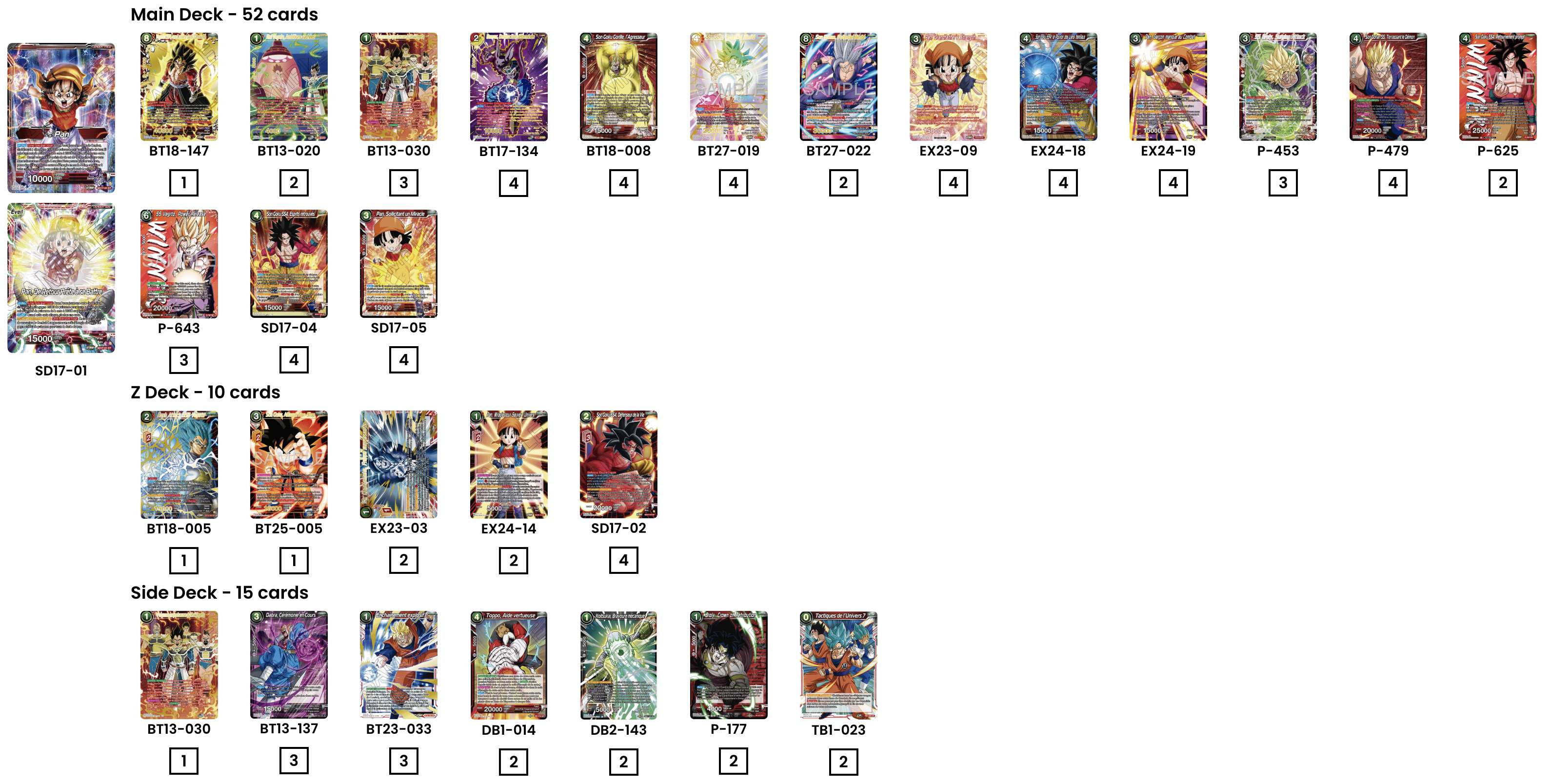 Decklist de Benjamin Fortunat