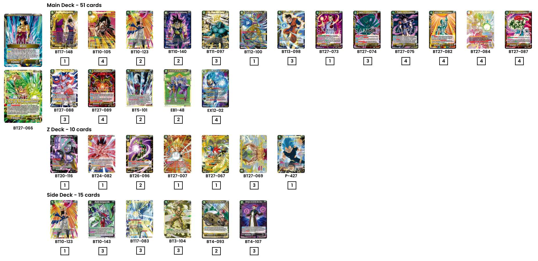 Decklist de Richard Azario