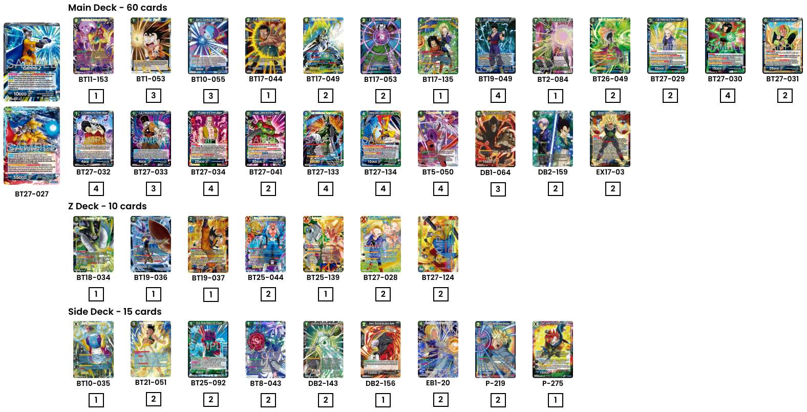 Decklist de Magic Maal