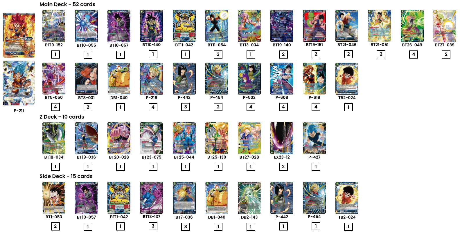 Decklist de Dane Reichenbach