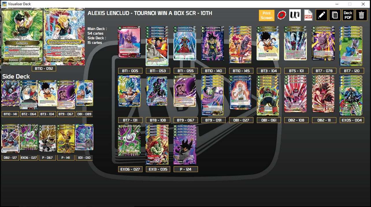 Decklist de Alexis Lenclud