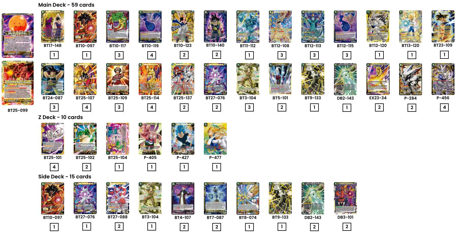 Decklist de Bryan Samuel