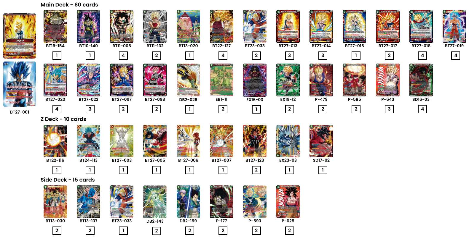 Decklist de Kaiokris