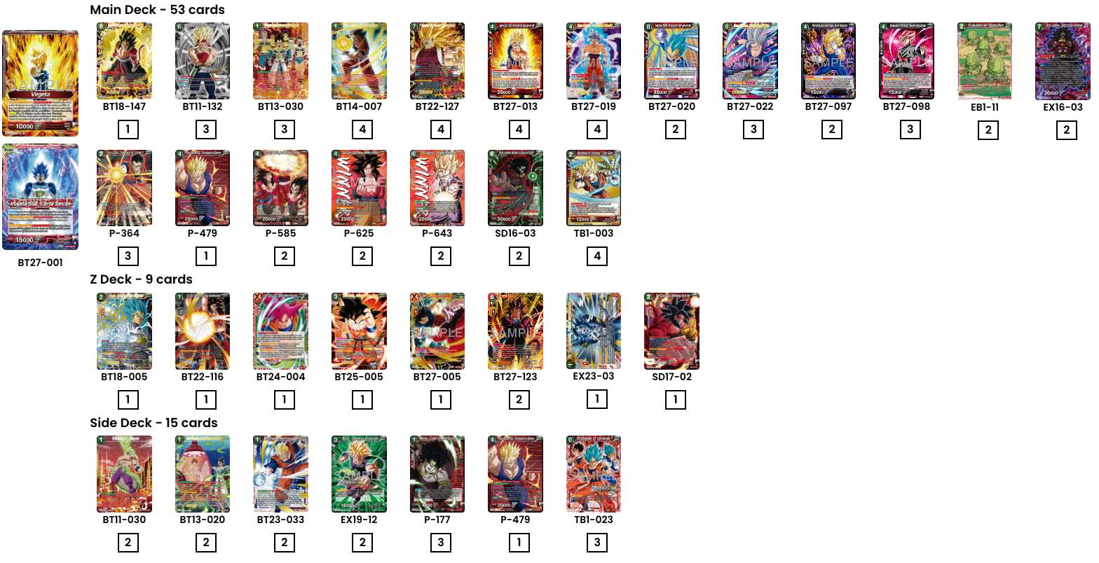 Decklist de Giacomo Boschi