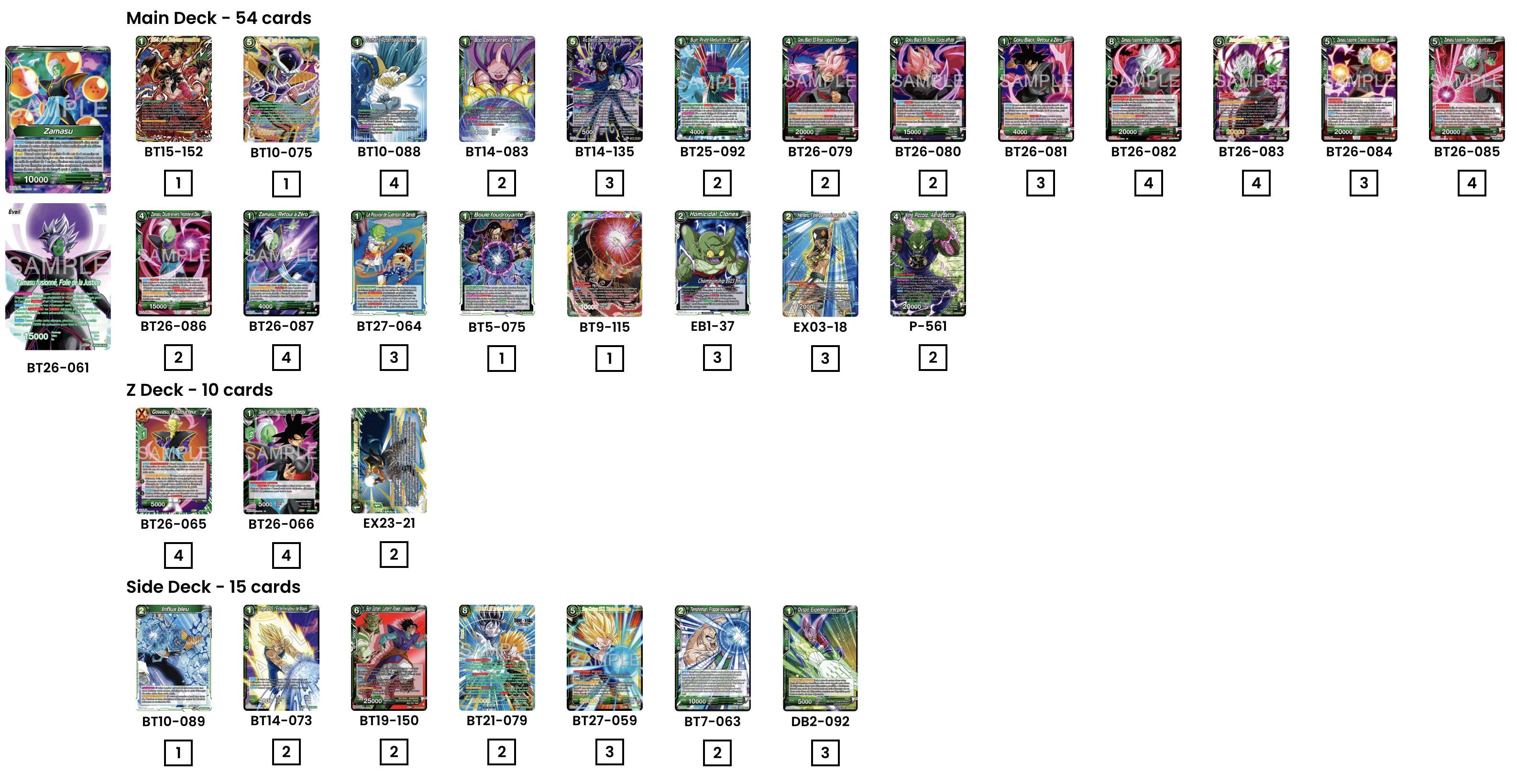 Decklist de Aj