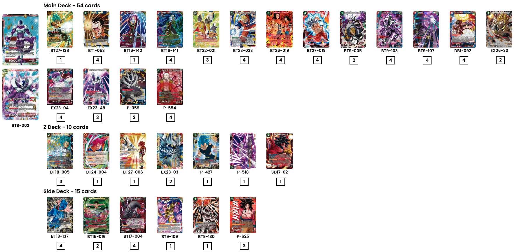 Decklist de Whoopsie King