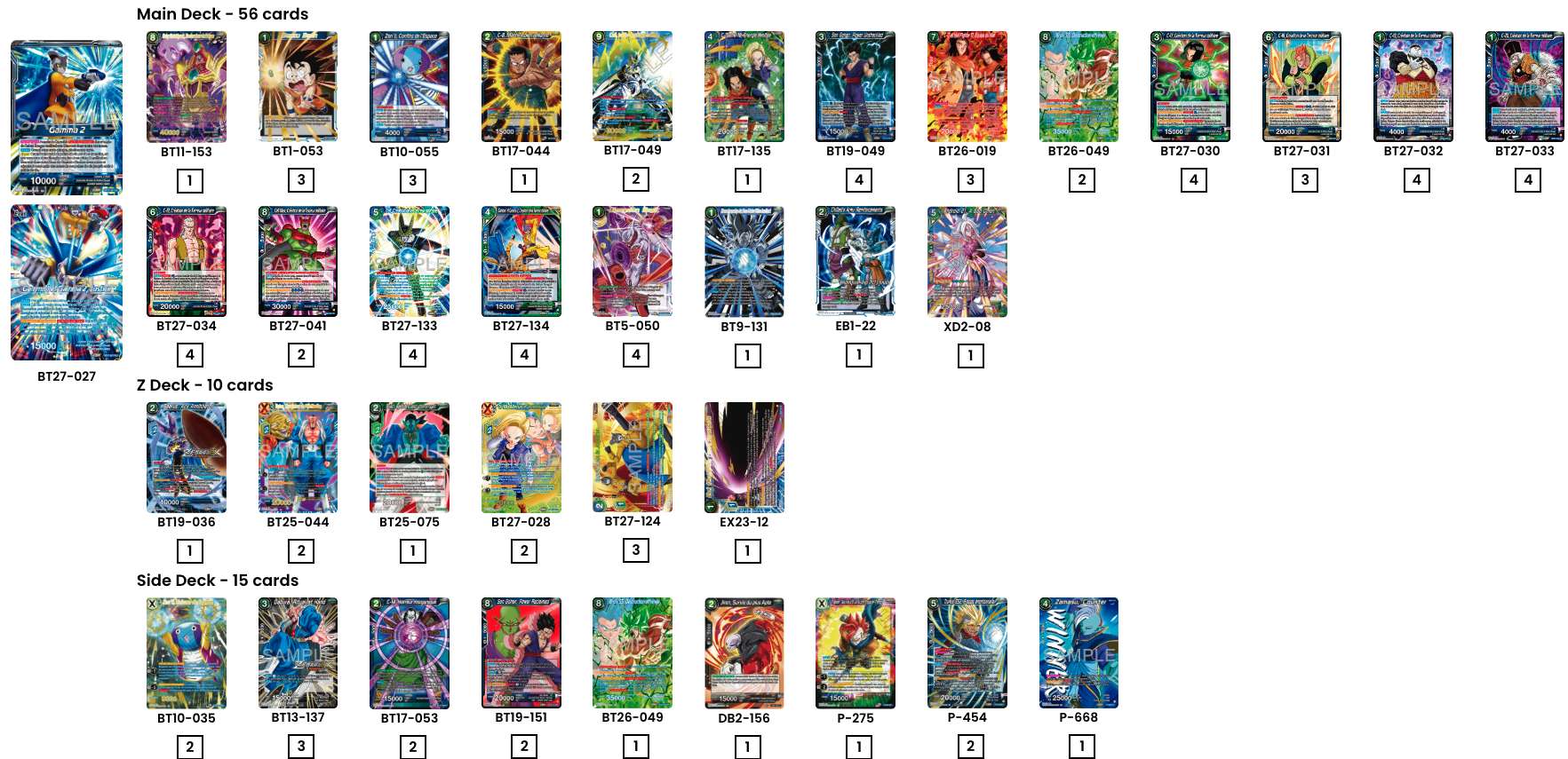 Decklist de Magic Maal