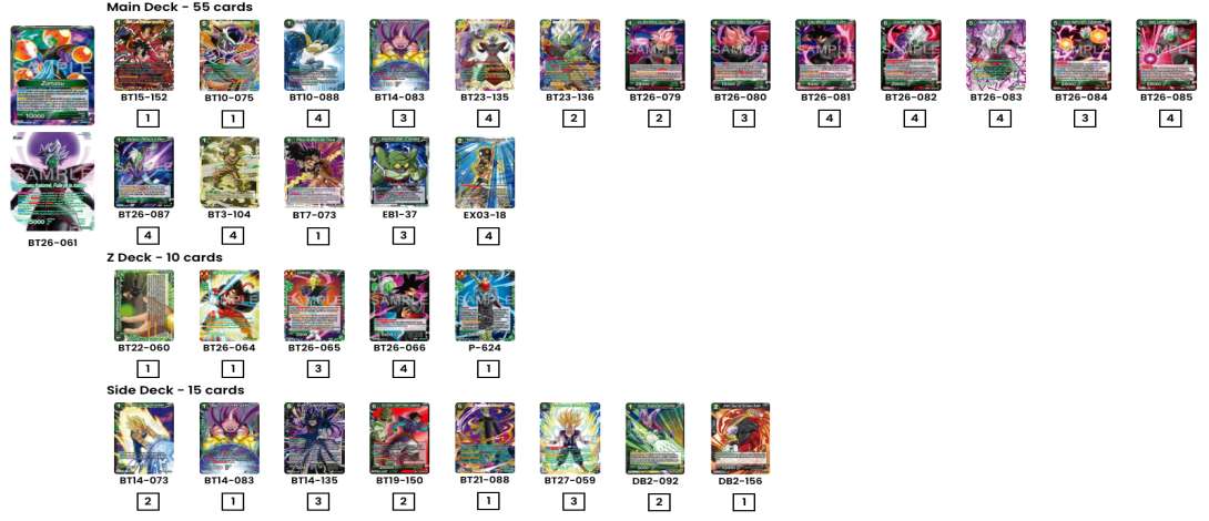 Decklist de Timosaurus