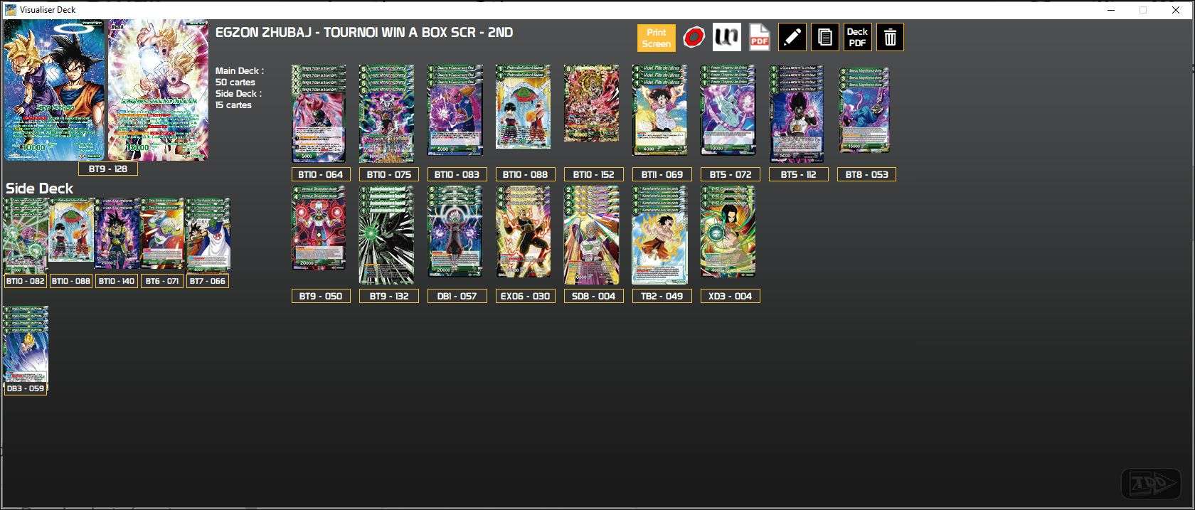 Decklist de Egzon Zhubaj