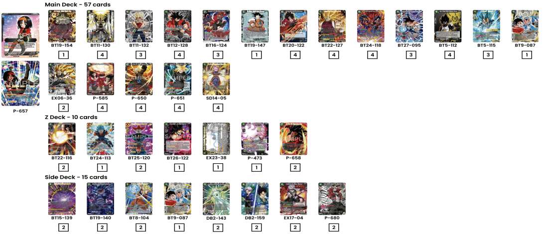 Decklist de Majin vega