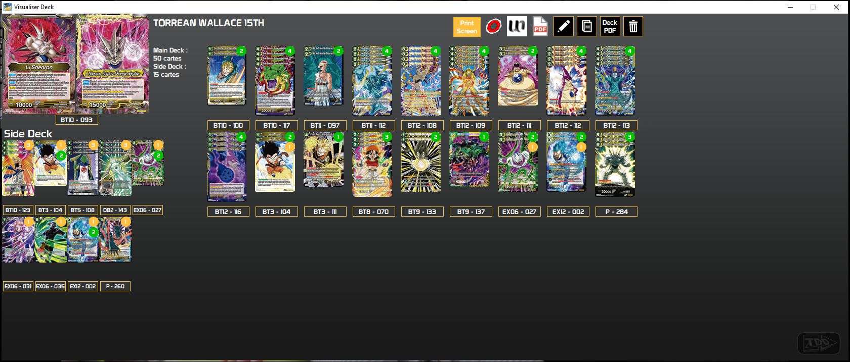 Decklist image · Torrean Wallace