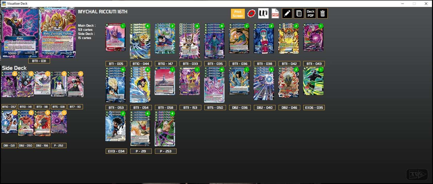 Decklist image · Mychal Ricciuti