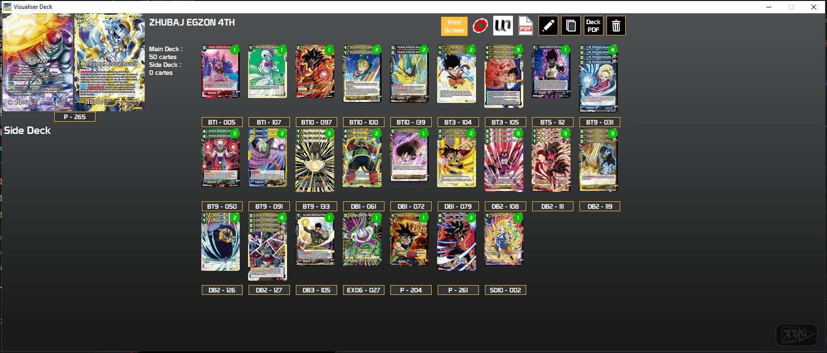 Decklist image · Egzon Zhubaj