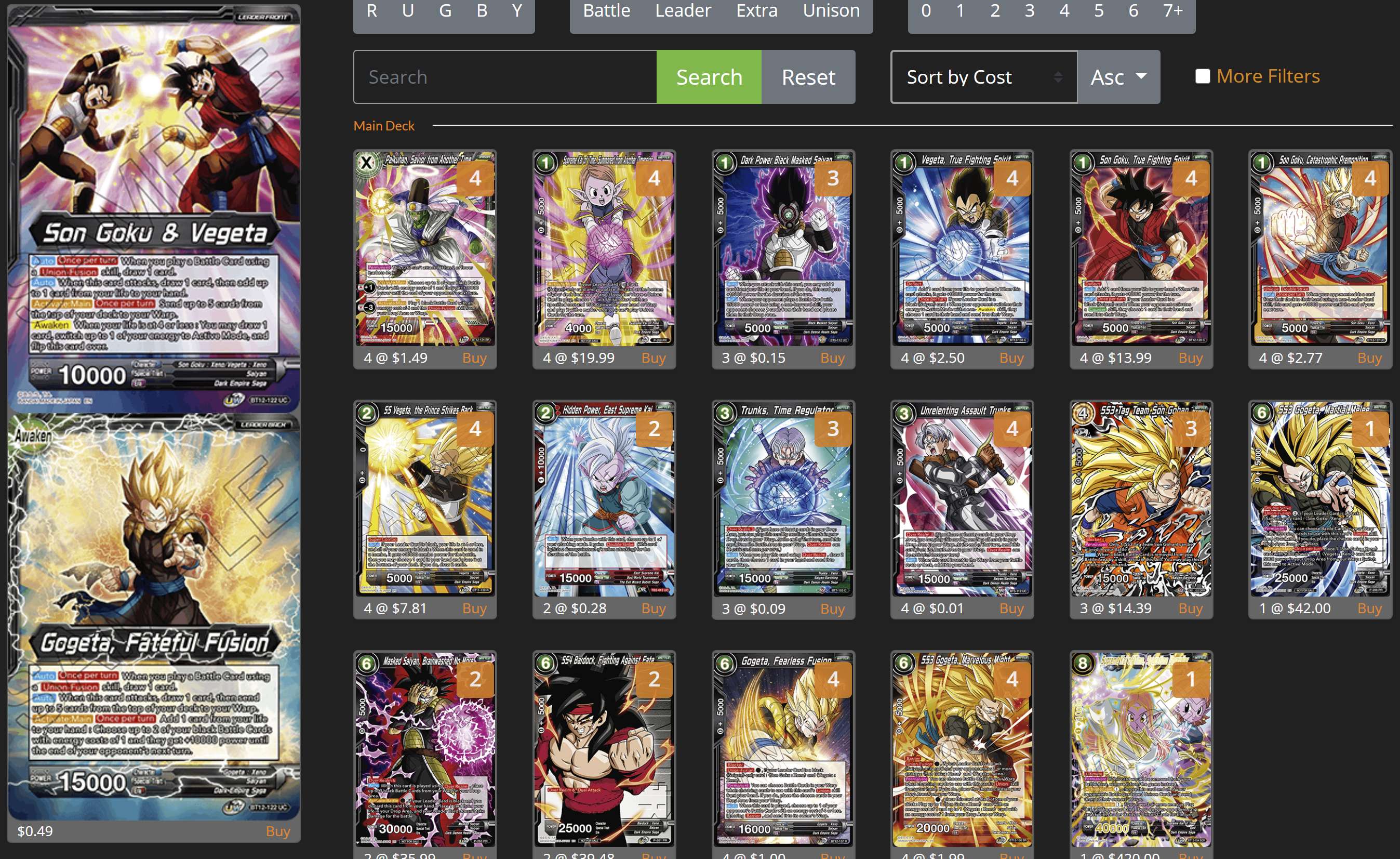 Decklist de Carl Eldon