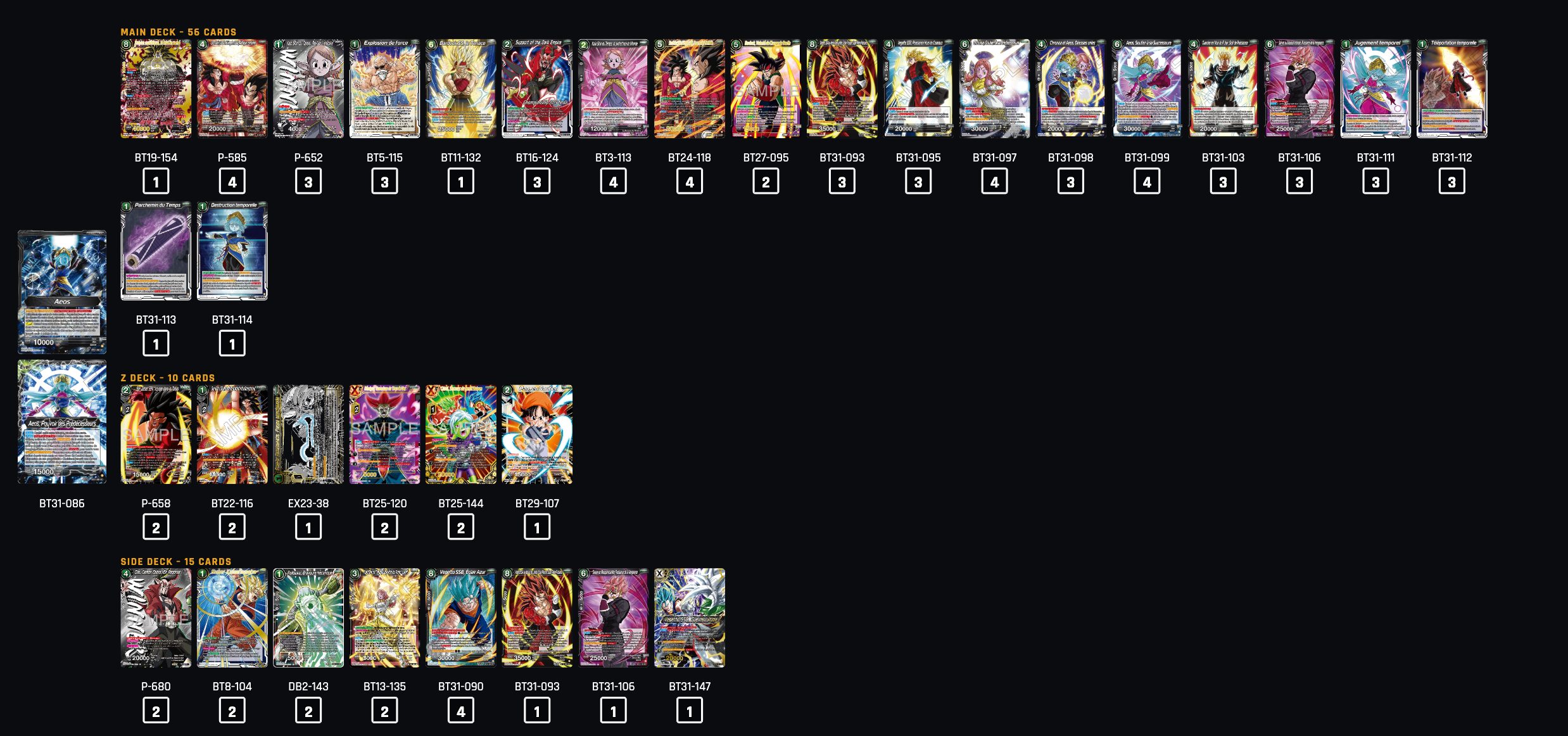 Decklist de Danio