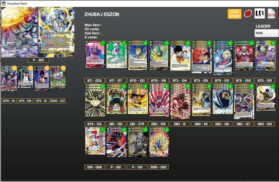 Decklist de Egzon Zhubaj