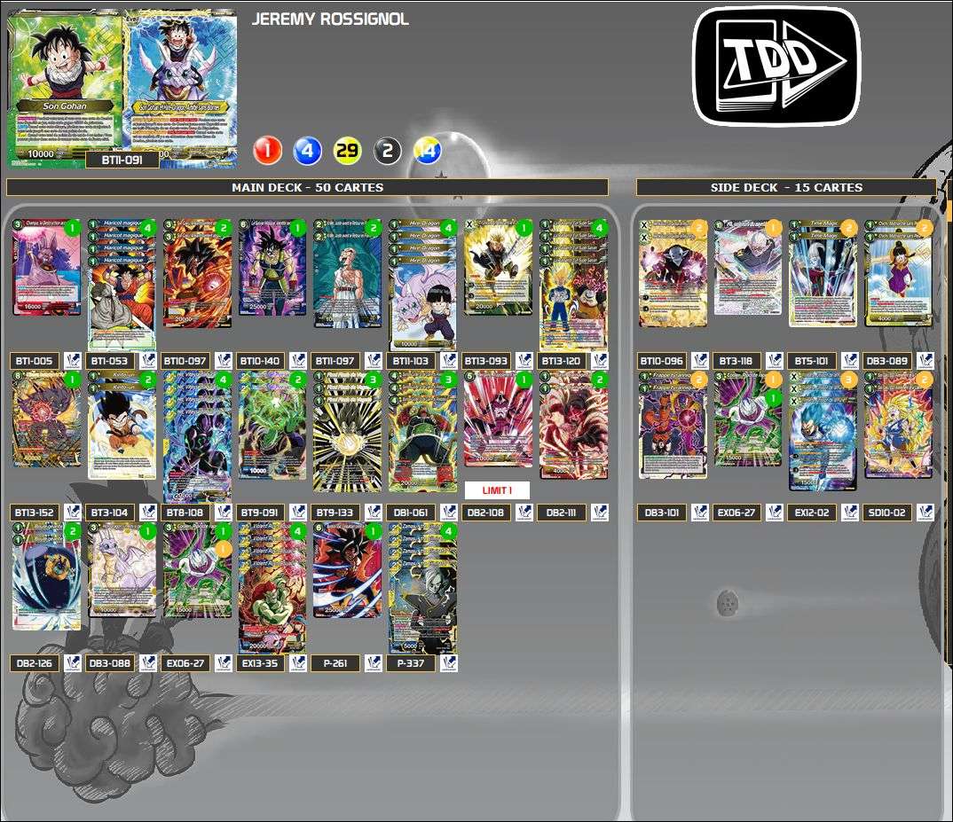 Decklist de Jérémy Rossignol