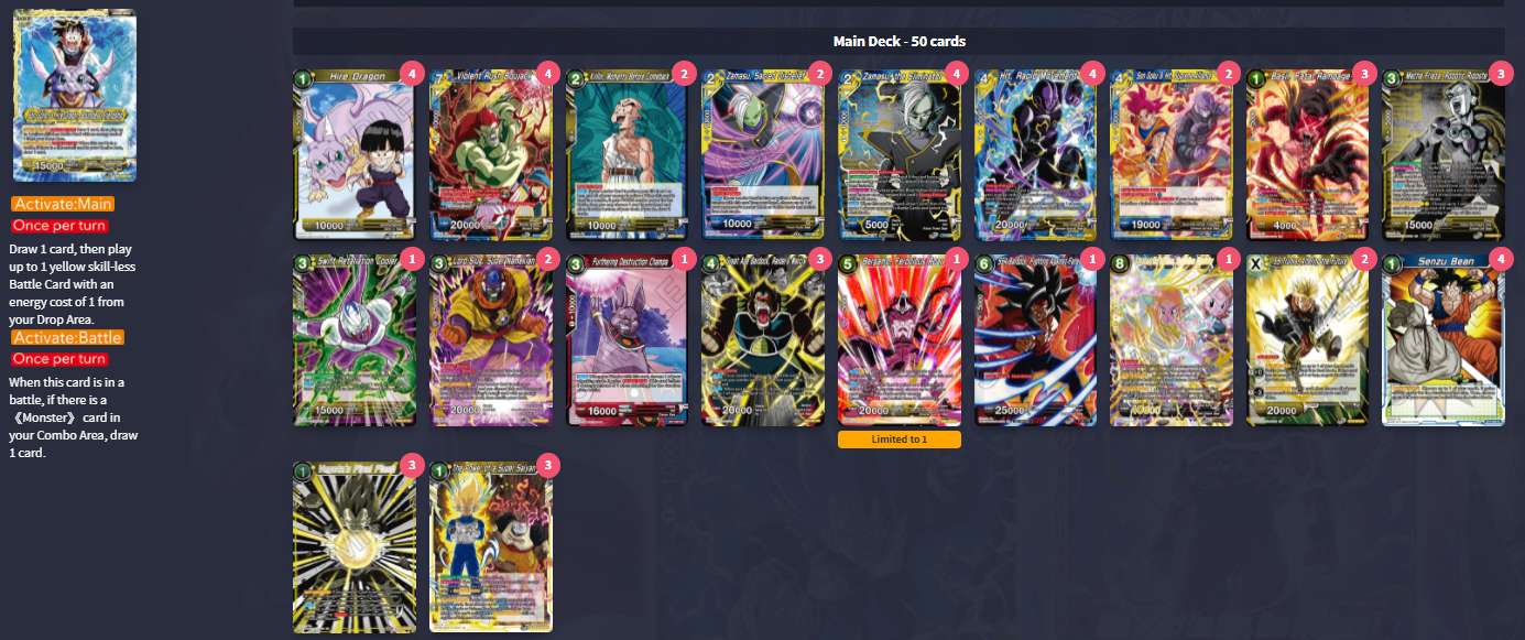Decklist de Giarncarlo Francesco Paradiso