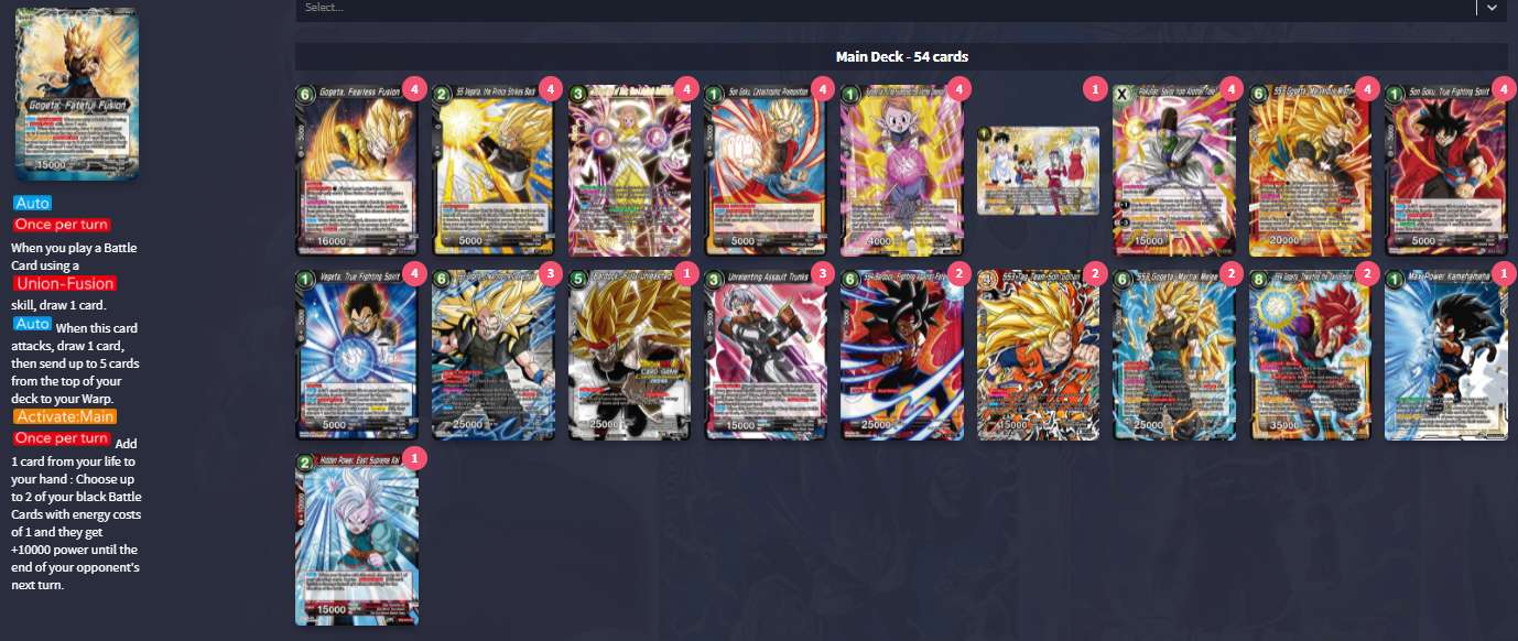 Decklist de Parish Rockwell-Johnson
