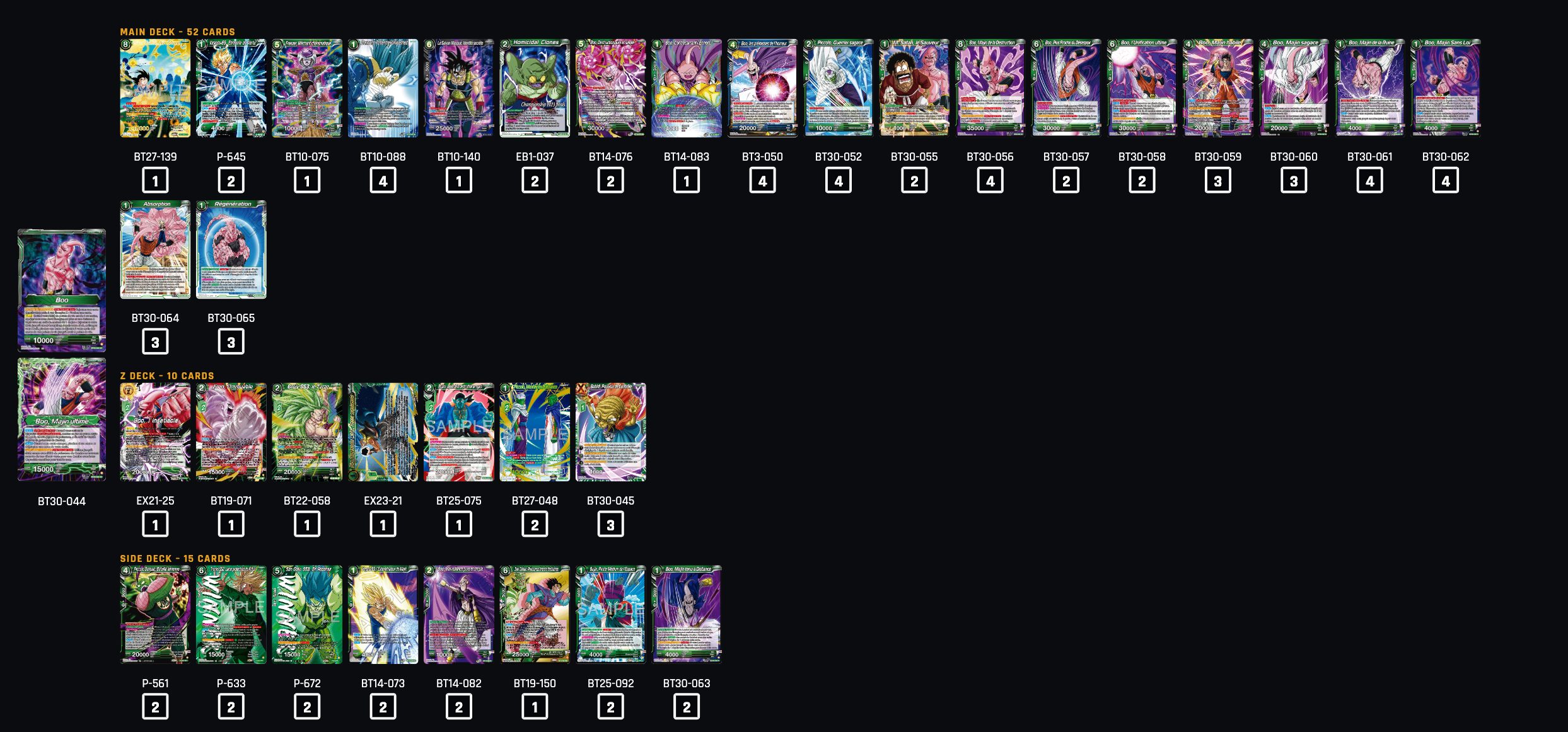 Decklist de João miranda