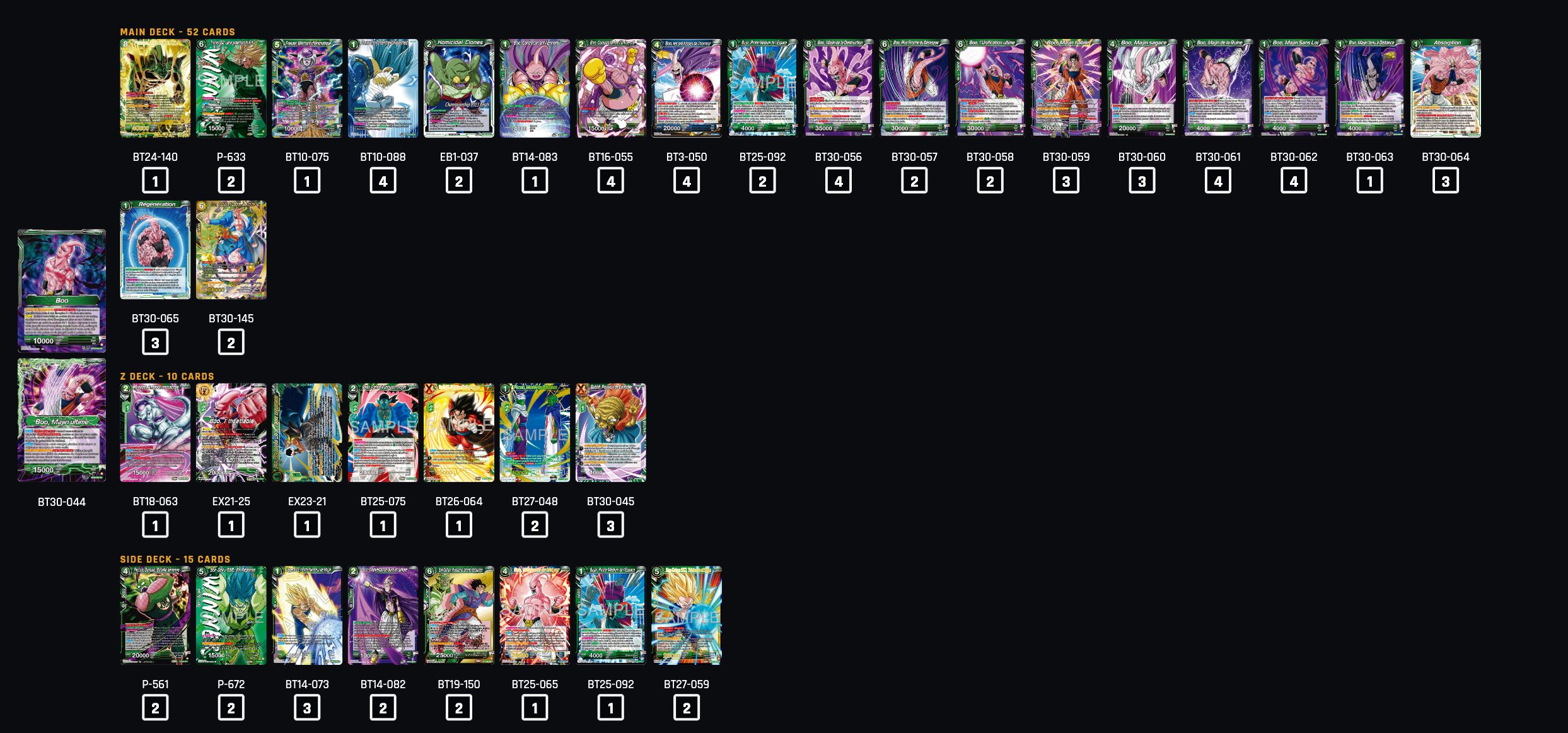 Decklist de KG Decclesia