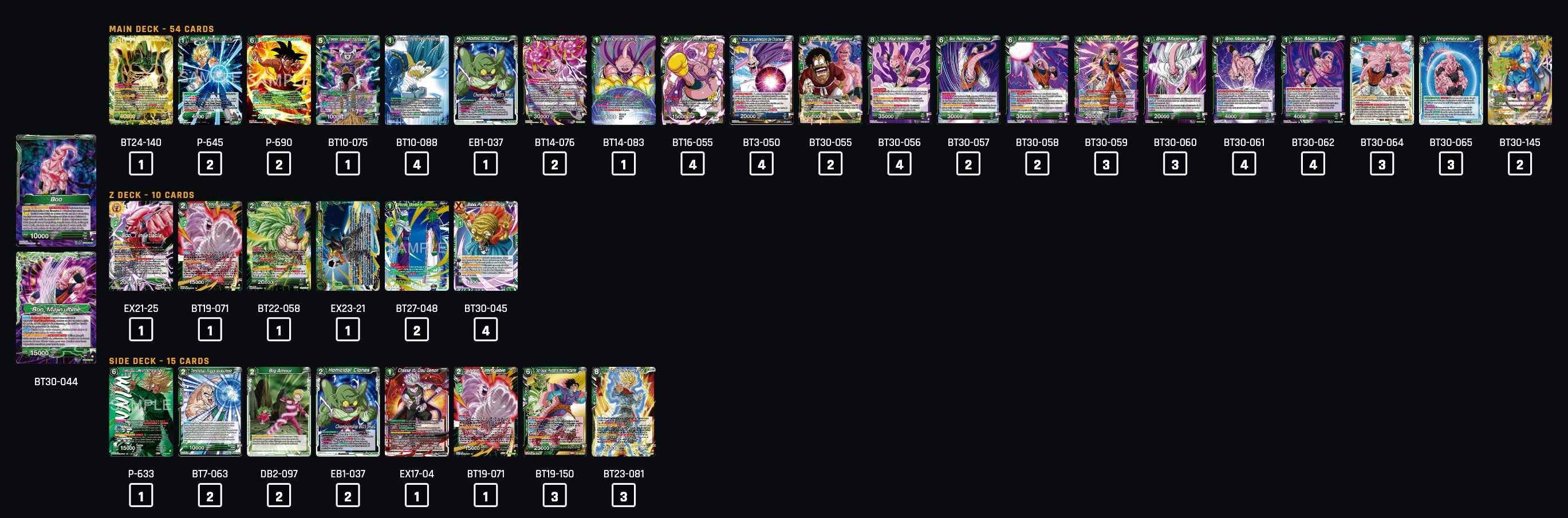 Decklist de Lunch