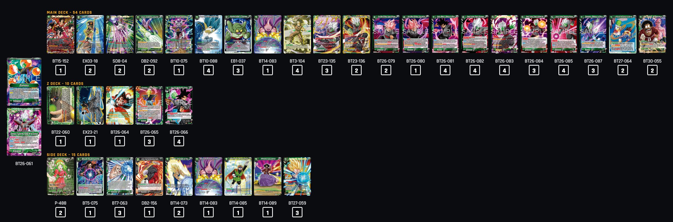 Decklist de DC