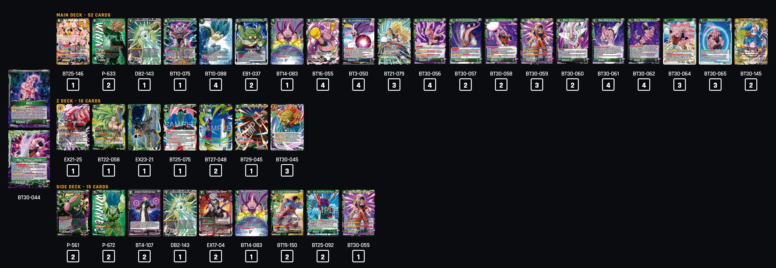 Decklist de Chrono