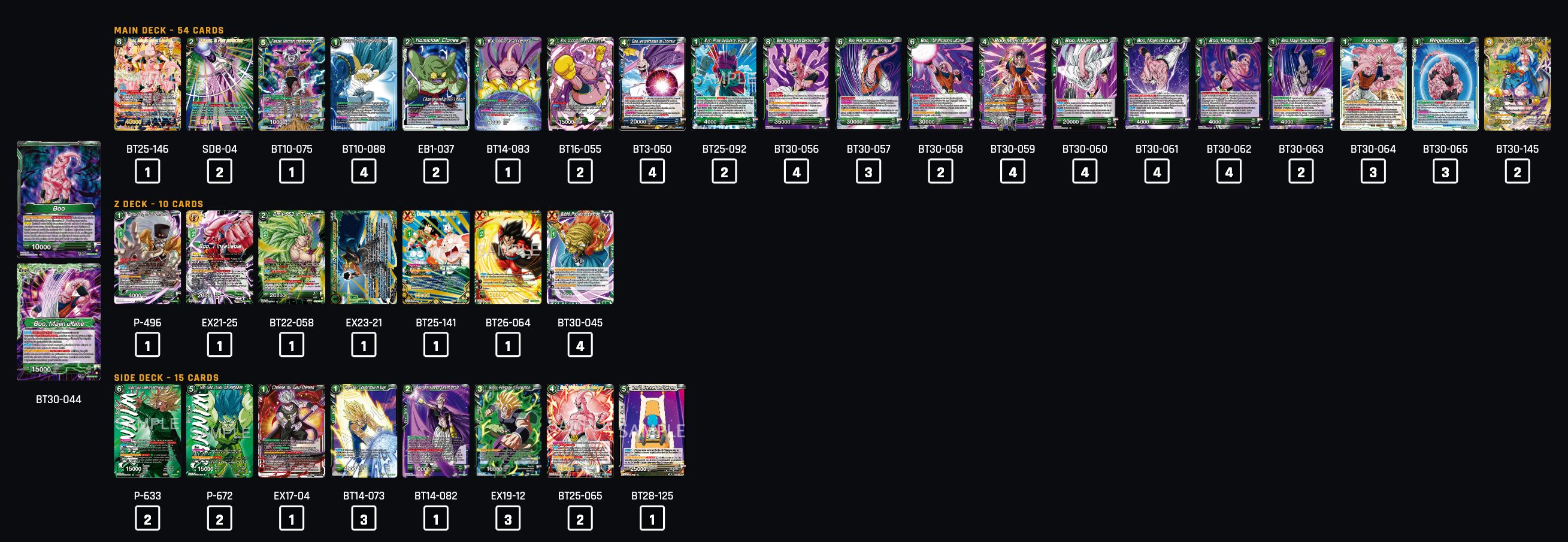 Decklist de Peter